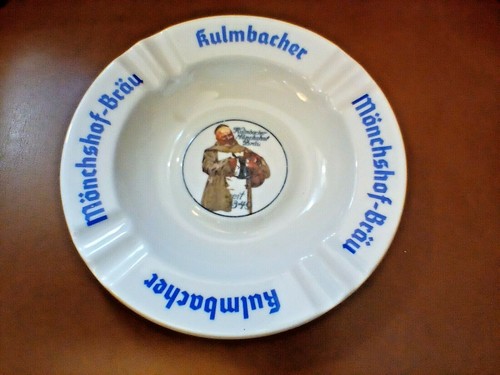 VINTAGE KULMBACHER MONCHSHOF BRAU CIGAR ASHTRAY ALTENKUNSTADT BAVARIA - Picture 1 of 11