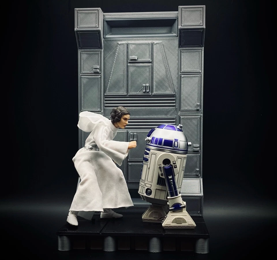 NOVO! Suporte de figura de parede e diorama inspirado em Star Wars para linha 6" (Design V3!) - Imagem 3 de 4