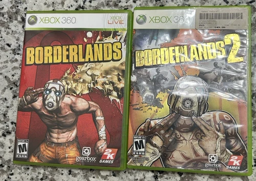 Borderlands 1 & 2 (Microsoft Xbox 360) *COMPLETE BOTH W/ MANUAL - TESTED*