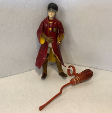 Harry Potter Sorcerers Stone Quidditch Team Seeker Harry 5” Figure 2002 w/ Broom
