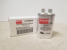 DAYTON Motor Run Capacitor: Oval, 440V AC, 12.5 mfd, 3 1/2 in Overall Ht