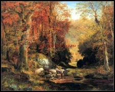 Wissahickon Autumn - Chart Counted Cross Stitch Patterns Needlework DIY DMC  