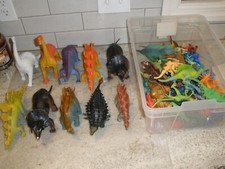 HUGE LOT OF 74 PLASTIC DINOSAURS IMPERIAL HONG KONG OTHERS