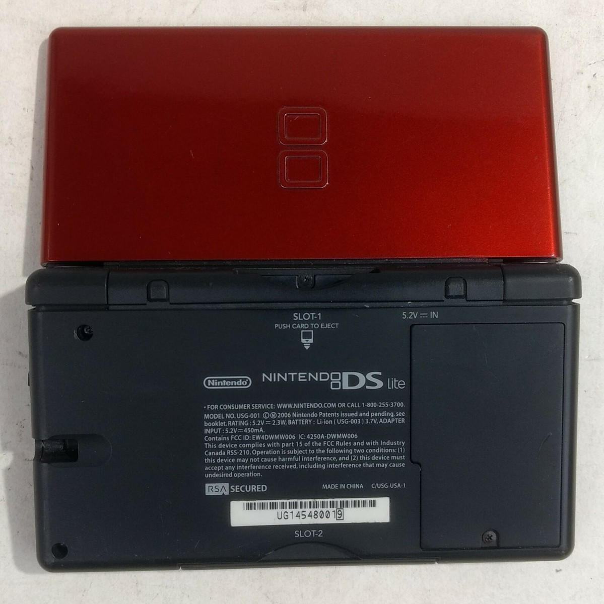 Nintendo DS Lite Crimson Red/Black Handheld System PLEASE