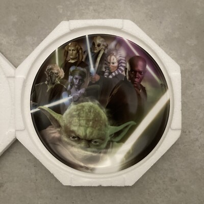 Star Wars Jedi Knights Yoda Mace Windu Ltd Edition Collectors Plate New in Box