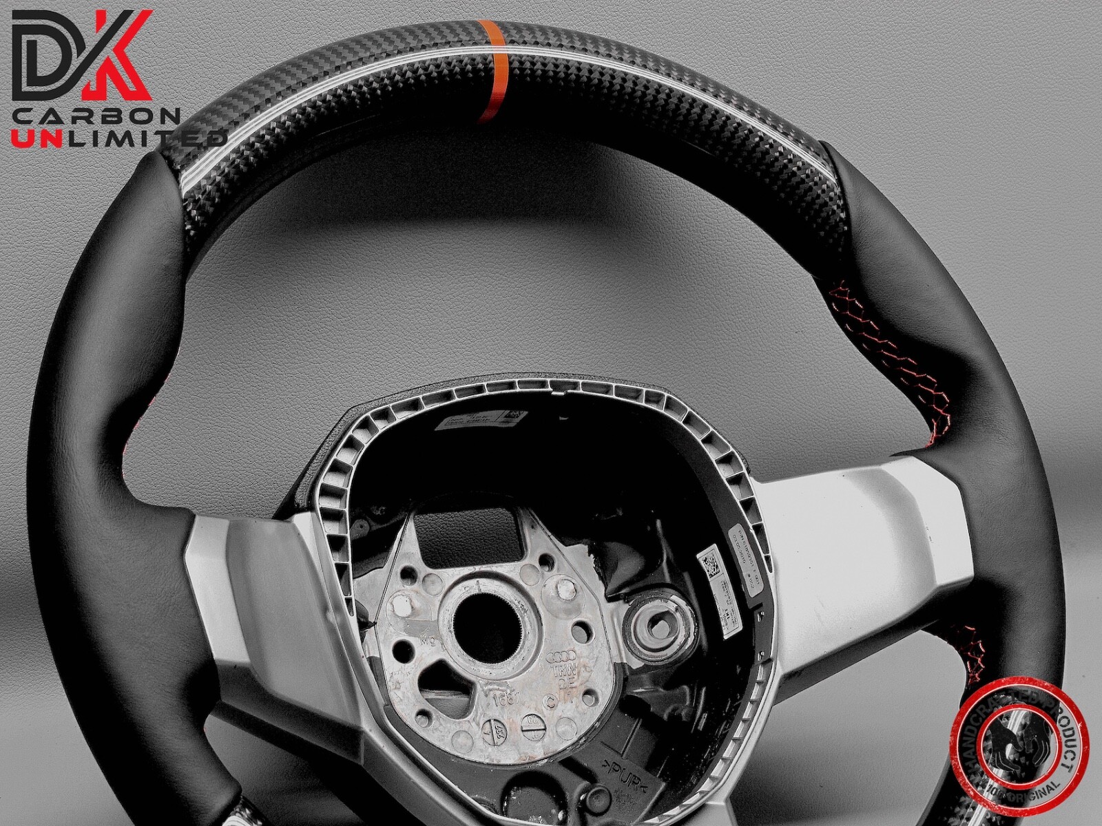 Lamborghini Aventador LP700 SVJ63 Sian Napa Orange Ring Carbon Steering Wheel v4