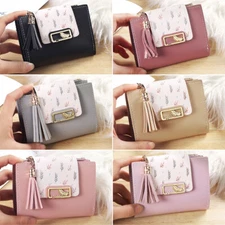 US Women Girls Short Wallet Coin Organizer Pocket Small Credit Card Holder Purse