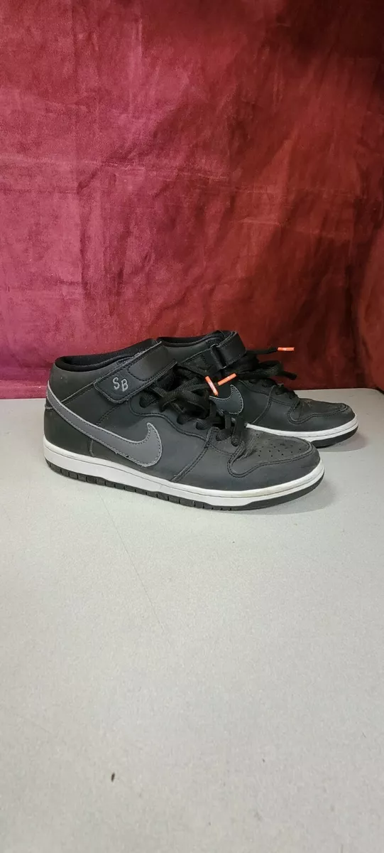 Nike SB Dunk Mid ISO Orange Label Black Dark Grey size 8 CV4283-001 shoes