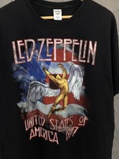 Led Zeppelin Rock Band Tshirt, Gift For Fan Black Unisex Tshirt Reprint KH12902