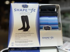 Dr. Comfort Men's Executive 20-30 mmHg Stripes Socks SIZES Shape to Fit