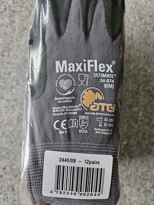 ATG MaxiFlex 34-874 Ultimate Montage-Garten-Arbeitshandschuhe 12 Paar Gr:8/M