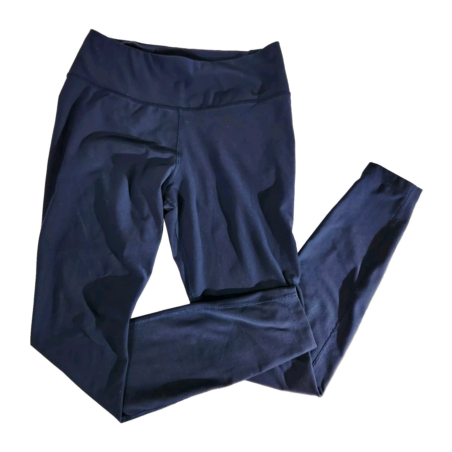 Nike Leggings Donna Tg M Lunghezza Caviglia Nacy Blu Elasticizzato Tempo Libero Comfort