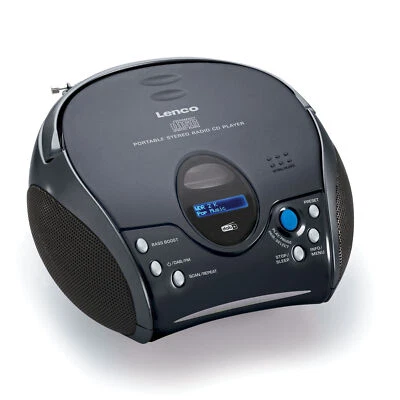Lenco SCD-24DAB BK - Tragbares DAB+-Radio mit CD-Player und Bluetooth®, Schwarz