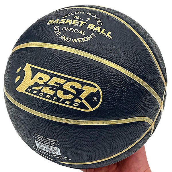 Best Sporting Basketball GrößE 7 Playoff I Top Basketball Outdoor Schwarz/Gold-image