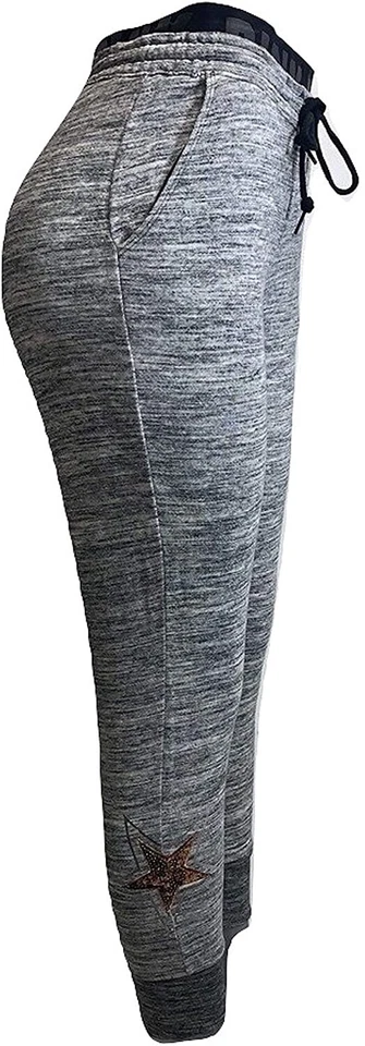 Victoria's Secret 粉色高腰紧身闪亮慢跑者 Marl 灰色 XSmall 全新带标签 — 第 3/4 张图片