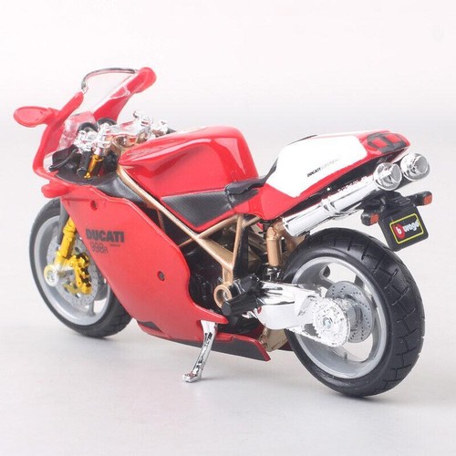 Bburago 1:18 scale Ducati 998 R Superbike diecast motorcycle model race bike Red - Picture 7 of 13