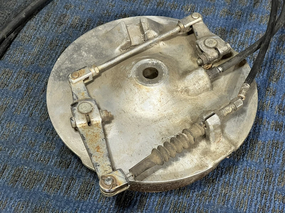 1981 1982 Yamaha XS400 передняя тормозная пластина ступица барабанные туфли полный кабель - Изображение 3 из 4