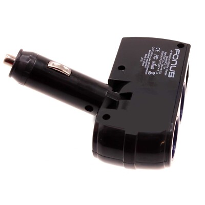 DC Socket Car Charger Splitter 2-Port USB Power Adapter Vehicle for Cell Phones