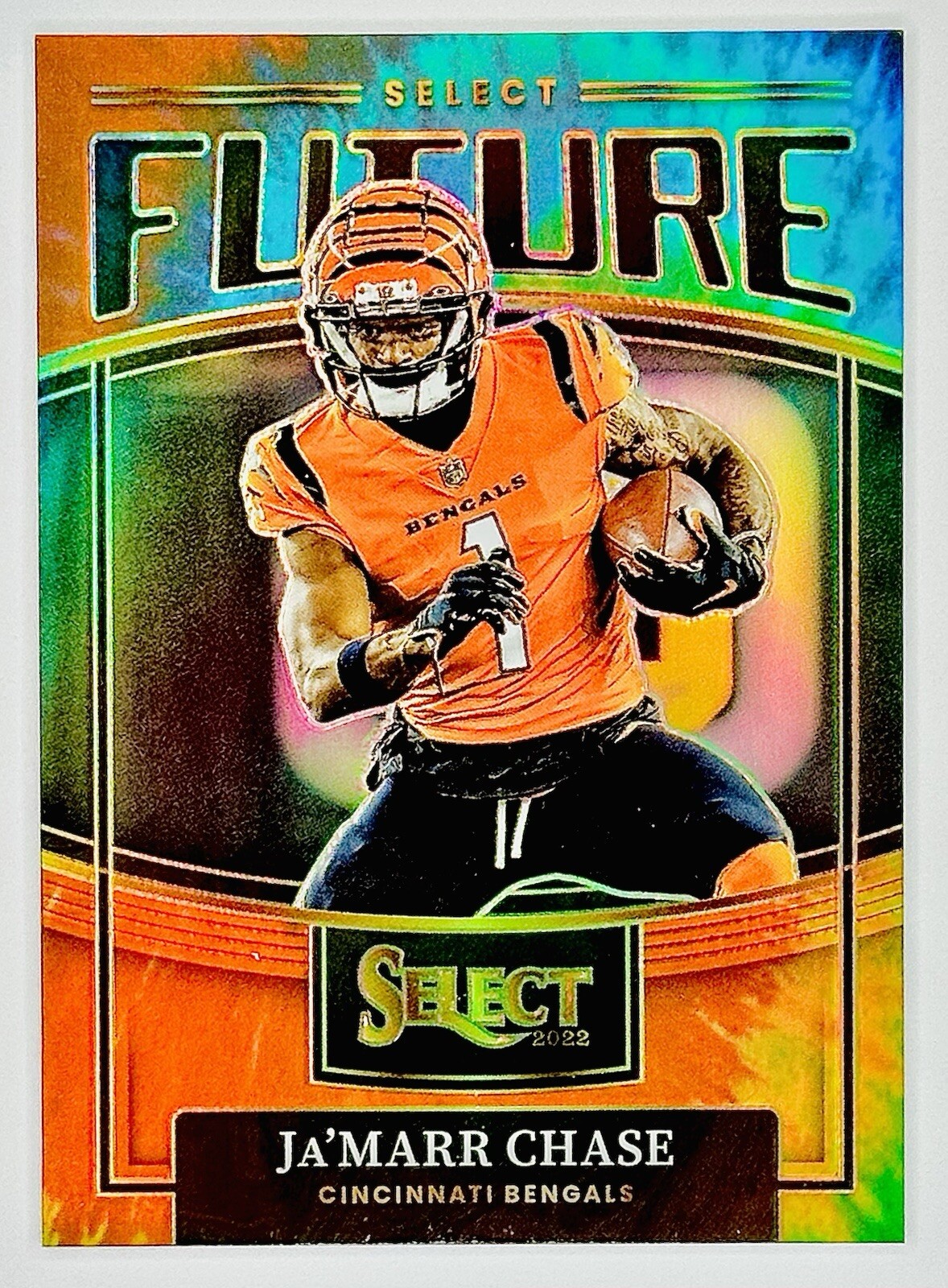 2022 Select JA'MARR CHASE Select Future #SF-19 Tie-Dye /25 Prizm Insert BENGALS