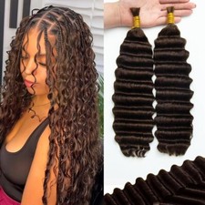 KRN Human Braiding Hair for Boho Braids, 100g/Pack 2 Bundles Color 4 26Inch