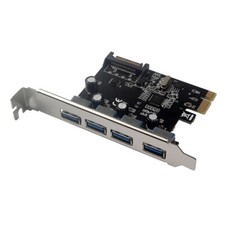 PCI-E Express to 4 Ports USB 3.0 Card SATA Power Extender Adapter Hub Card