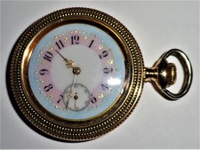 ELGIN NATIONAL WATCH Co 6s GRADE 117 7 JEWEL POCKET WATCH BEAUTIFUL COLOR DIAL