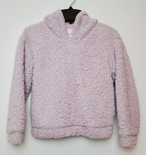 Elodie Kids Girls Faux Fur Hoodie, Dusty Lavender 6R, Size 6 Sherpa KTEO019K