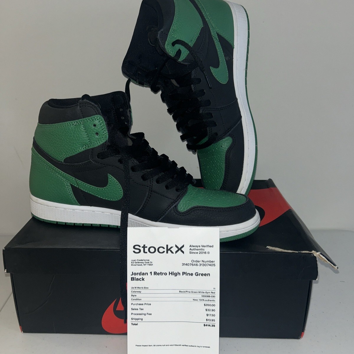 シューズ(男性用) Nike Air Jordan 1 Pine Green ♻️Air Jordan 1 Mid - Pine Green, Size US 13♻️ | eBay