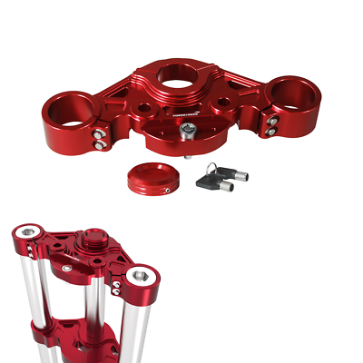 Red Front Upper Triple Tree for Harley Touring Road Glide FLTRX