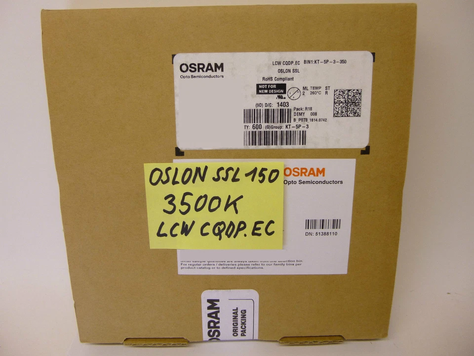 10 pieces OSRAM OSLON® SSL 150 LED 3500K CRI 82 1W HIGH POWER 3030 LCW CQDP.EC - Image 3 of 4