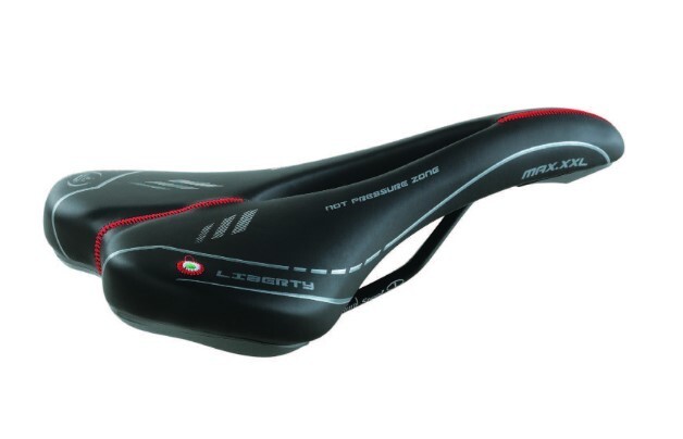 Sella sellino per BICI MTB da Corsa Liberty MAX Montegrappa Anti Prostata Nera