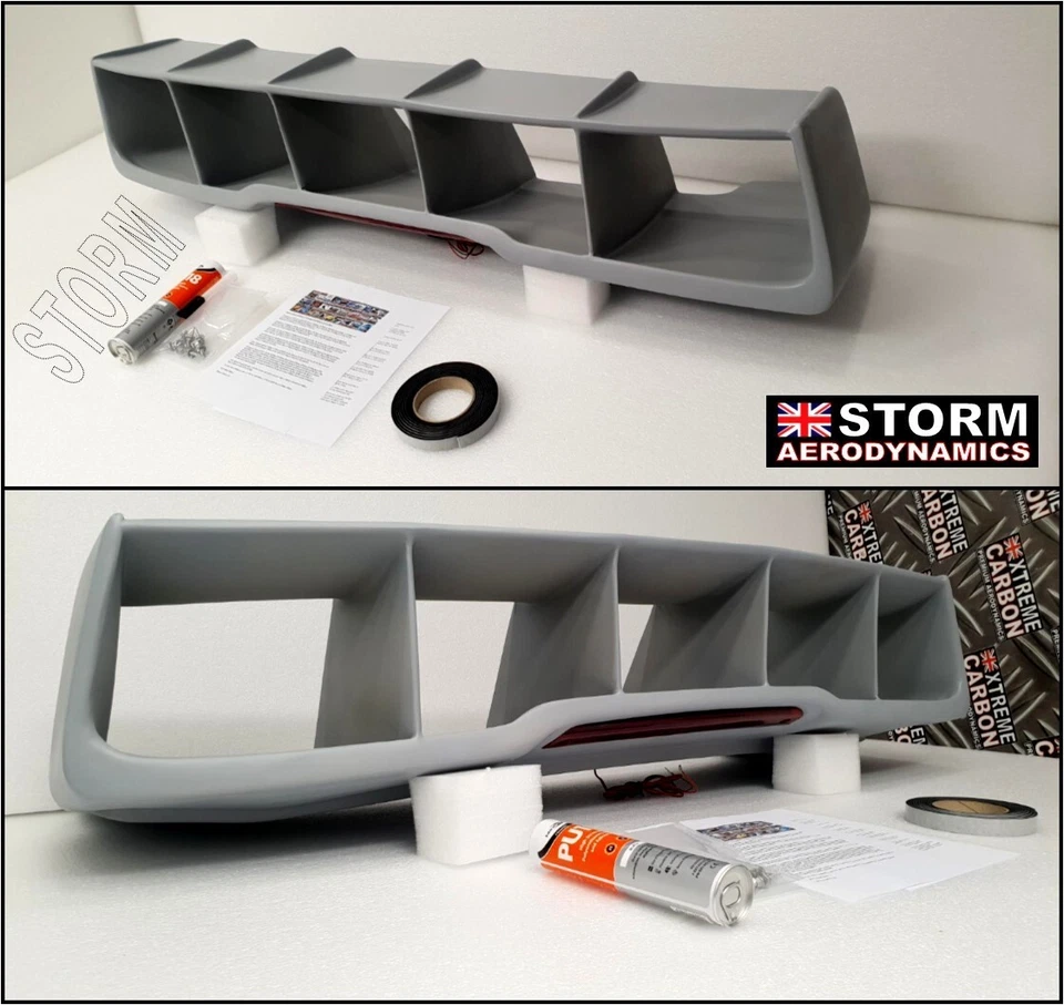 Alerón bota trasera con aletas completas WRC + LED ROJO ""Se adapta"" a Subaru Impreza wrx sti 01-07 - Imagen 3 de 4