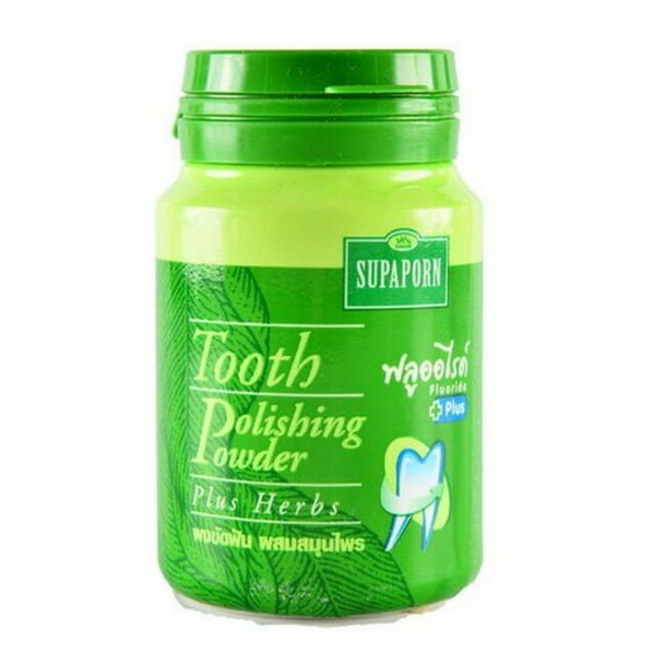 Supaporn Tooth Polishing Powder Plus Herbs 90g Healthy Teeth Gums Fresh