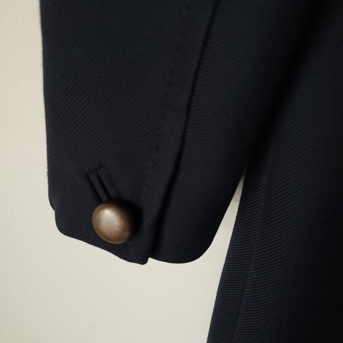 FRENCH CONNECTION Military Coat Navy Blue Wool Blend Fitted ~ Size Uk 10 Vgc - Picture 10 of 15