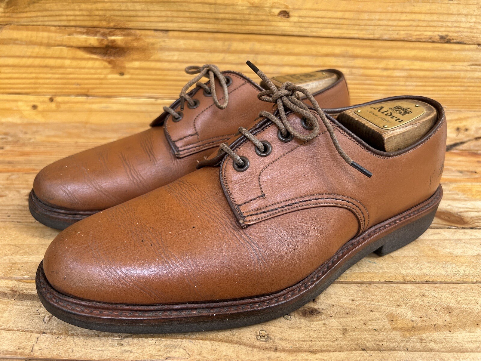 SAOLA Scarpe eleganti derby da uomo Trickers Bench in pelle marrone taglia UK 8 5 US 9 5
