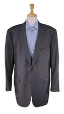 Brooks Brothers Golden Fleece Gray Pinstripe Loro Piana 120's Wool Blazer 46L