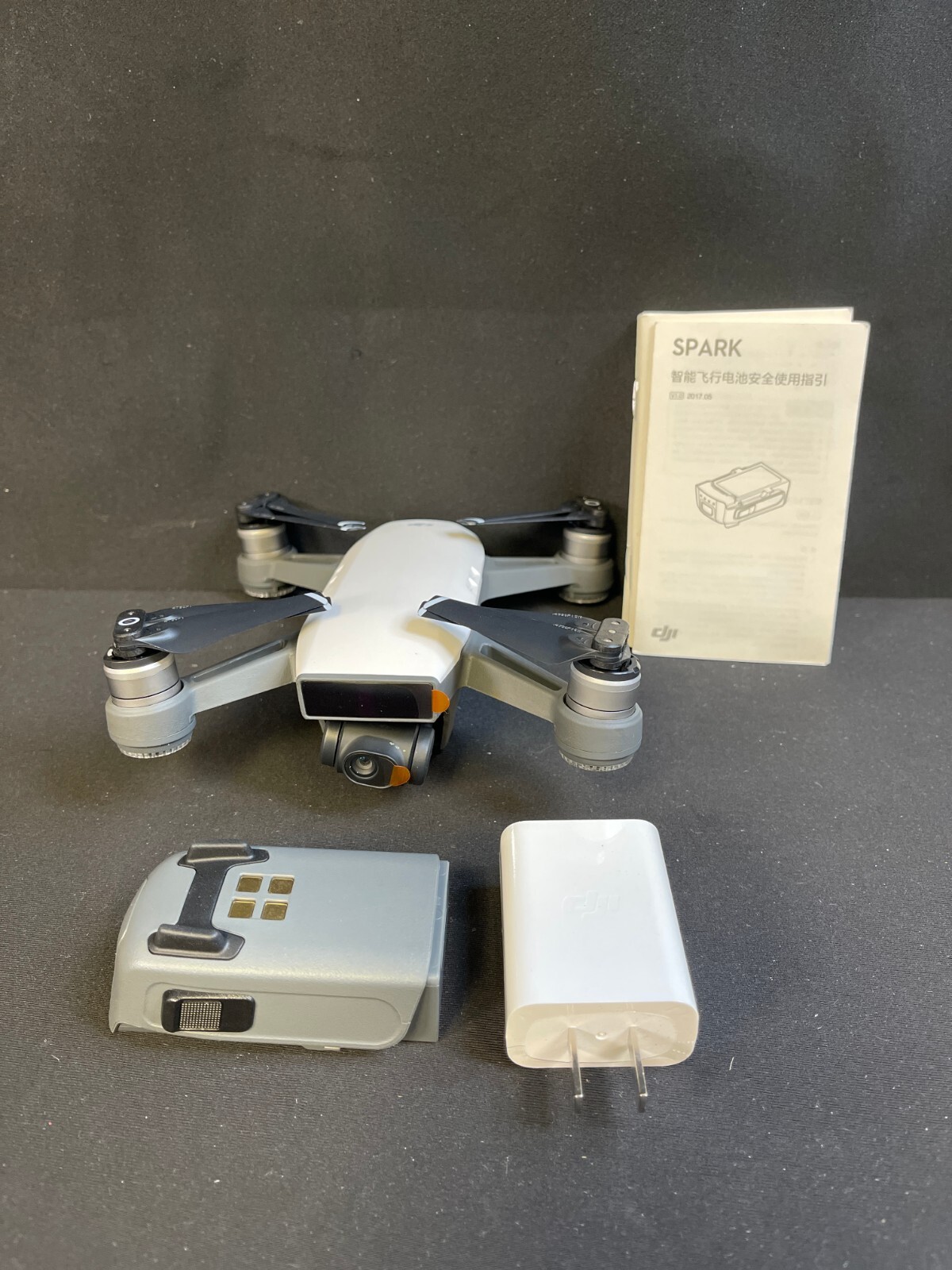 DJI Spark MM1A Alpine White Foldable Portable Mini Camera Drone Parts Only-image