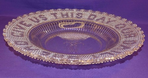 EAPG CAMPBELL JONES & CO "GIVE US OUR DAILY BREAD" PLATE DEW DROP SHEAF OF WHEAT - Picture 2 of 7