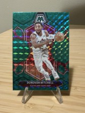 2023-24 Panini Mosaic Donovan Mitchell #143 Green Mosaic Prizm