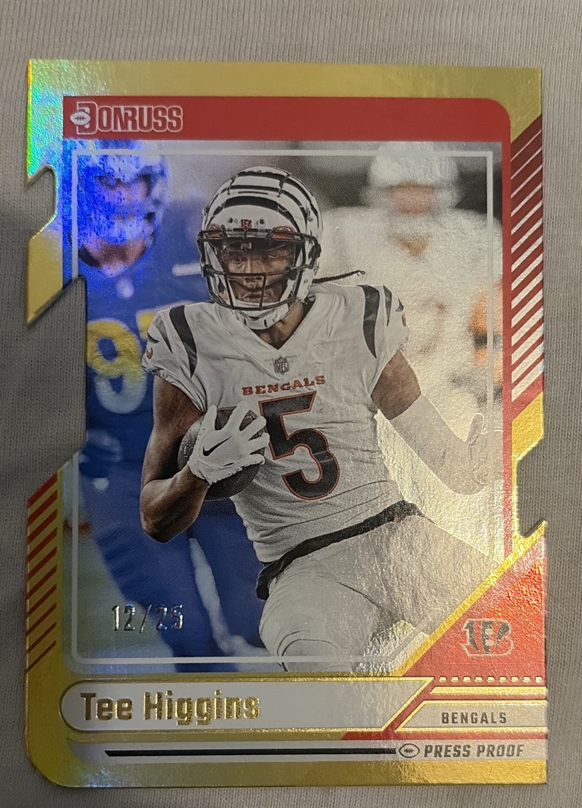 2024 Panini Donruss - Tee Higgins #82 Press Proof Gold Die-Cut /25