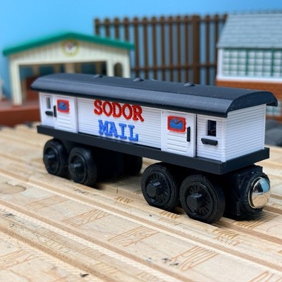 Wooden Railway Sodor Mail Box Car Train Custom Made for Thomas Train Track