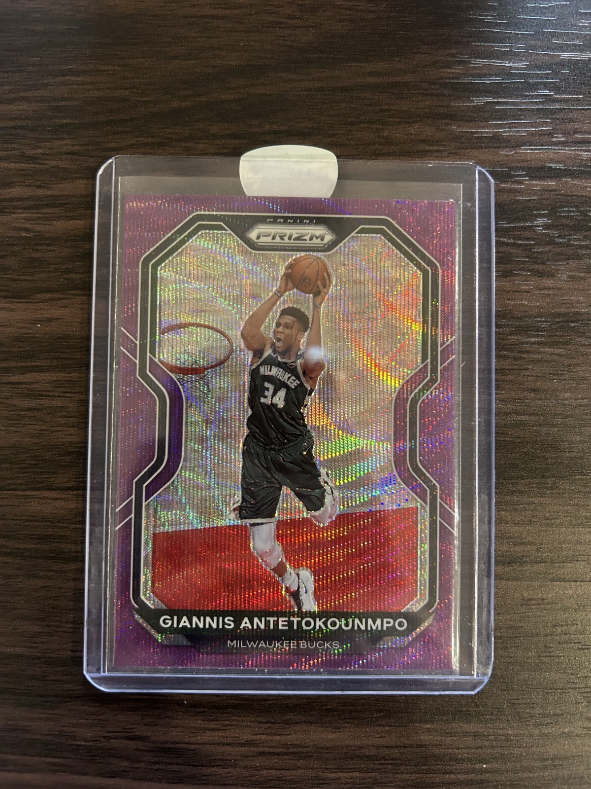 2020-21 Panini Prizm - Giannis Antetokounmpo #111 Purple Wave Prizm SSP