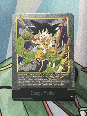 Dragon Ball Super Fusion World Manga Booster SB01 Energy Marker E 42 Silver DB Z