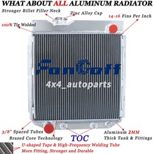 Aluminum 3 Row Radiator For 1960-1966 65 Ford Mustang Falcon Ranchero Comet V8
