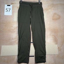Lululemon Dance Studio Mid Rise Crop Pant Olive Green Womens 4 Unlined 27x25