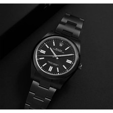 Rolex Oyster Perpetual 114300 Black Dial Black PVD/DLC Coated Steel Watch 3