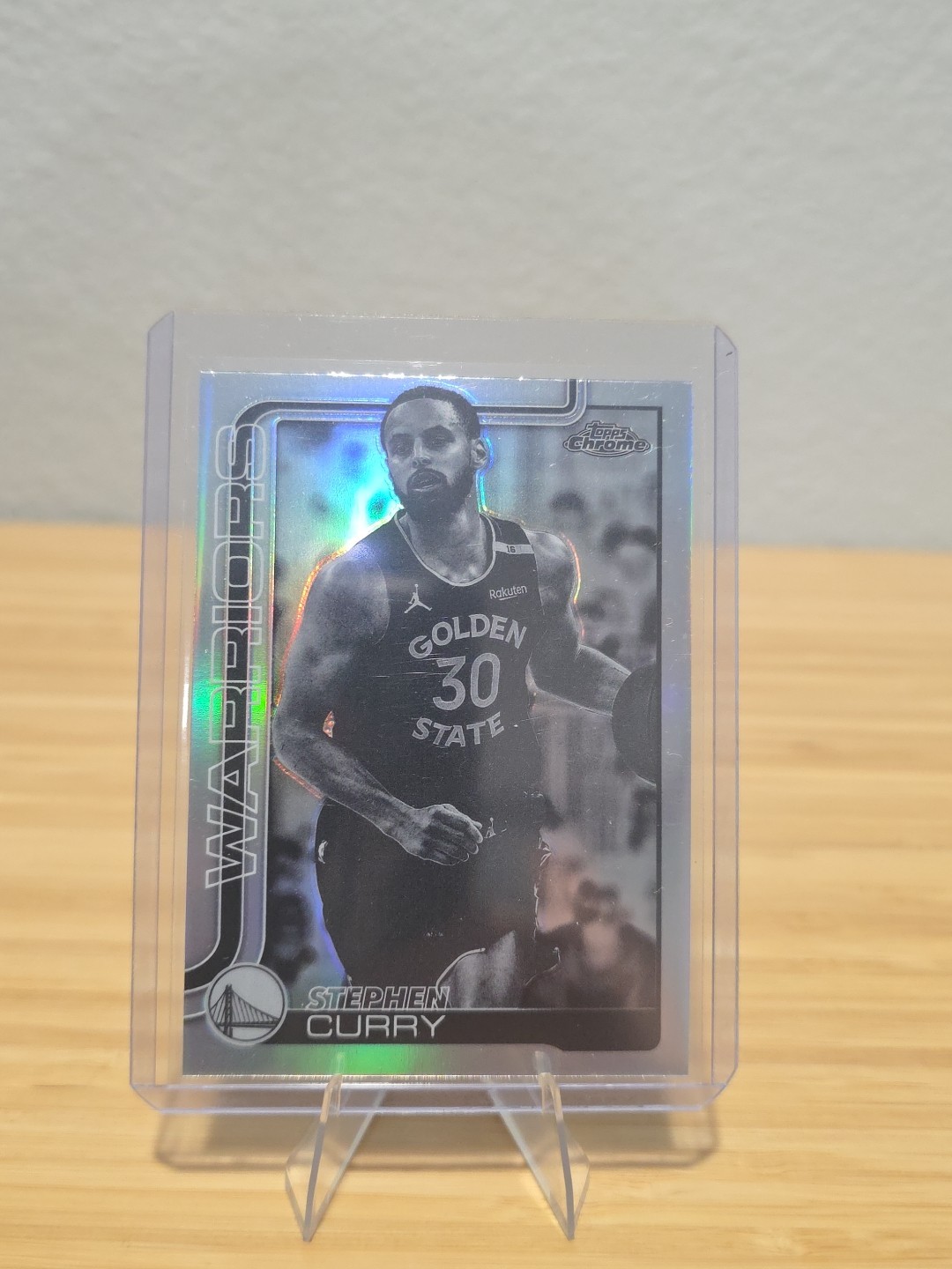 2025-26 Topps Chrome Stephen Curry Negative Refractor #201 Warriors