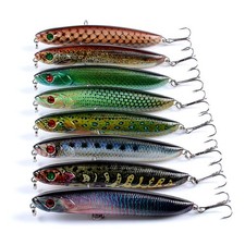 8PCS Fishing Lure Crankbait Pencil 18g Minnow Trolling Hard Saltwater Artificial