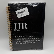 HR Definition Spiral Notebook Black New Funny Office Gift