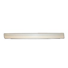 Replacement Ready to Paint Plastic Front Passenger Side Door Molding w/o Groove